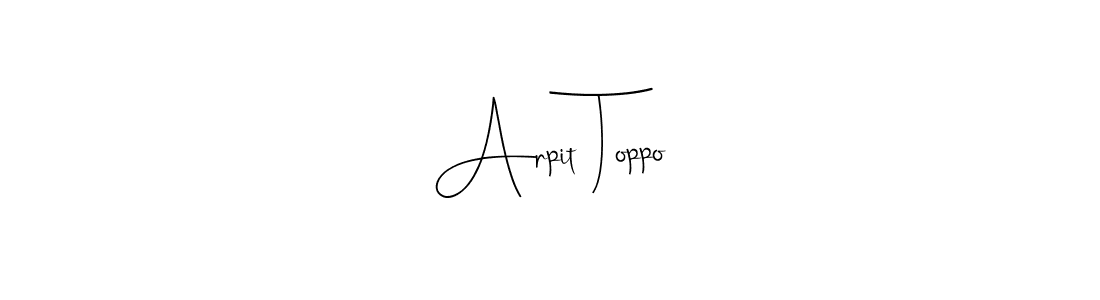 This is the best signature style for the Arpit Toppo name. Also you like these signature font (Andilay-7BmLP). Mix name signature. Arpit Toppo signature style 4 images and pictures png