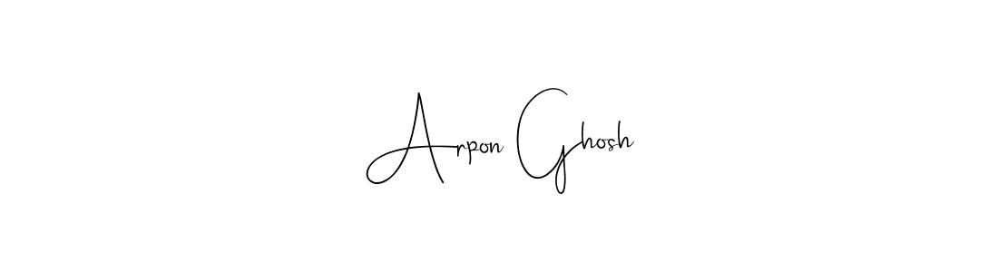 You should practise on your own different ways (Andilay-7BmLP) to write your name (Arpon Ghosh) in signature. don't let someone else do it for you. Arpon Ghosh signature style 4 images and pictures png
