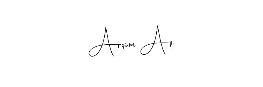 Make a beautiful signature design for name Arqam Ali. With this signature (Andilay-7BmLP) style, you can create a handwritten signature for free. Arqam Ali signature style 4 images and pictures png