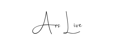 Create your official email sign-off with Ars Live name in Andilay-7BmLP style. Crisp, clean, and perfectly legible across all screens. Ars Live signature style 4 images and pictures png