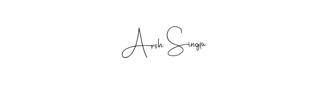 The best way (Andilay-7BmLP) to make a short signature is to pick only two or three words in your name. The name Arsh Singla include a total of six letters. For converting this name. Arsh Singla signature style 4 images and pictures png