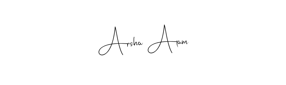 How to make Arsha Alam signature? Andilay-7BmLP is a professional autograph style. Create handwritten signature for Arsha Alam name. Arsha Alam signature style 4 images and pictures png