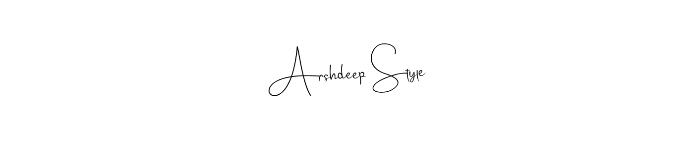 Make a beautiful signature design for name Arshdeep Style. With this signature (Andilay-7BmLP) style, you can create a handwritten signature for free. Arshdeep Style signature style 4 images and pictures png