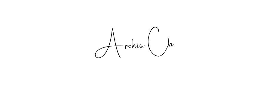 You can use this online signature creator to create a handwritten signature for the name Arshia Ch. This is the best online autograph maker. Arshia Ch signature style 4 images and pictures png
