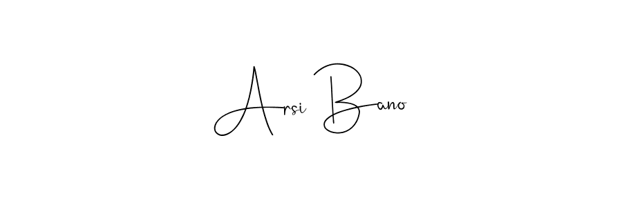 Also You can easily find your signature by using the search form. We will create Arsi Bano name handwritten signature images for you free of cost using Andilay-7BmLP sign style. Arsi Bano signature style 4 images and pictures png