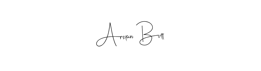 Make a beautiful signature design for name Arslan Butt. Use this online signature maker to create a handwritten signature for free. Arslan Butt signature style 4 images and pictures png