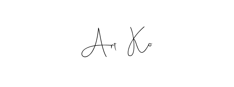Create a beautiful signature design for name Art   Ko. With this signature (Andilay-7BmLP) fonts, you can make a handwritten signature for free. Art   Ko signature style 4 images and pictures png