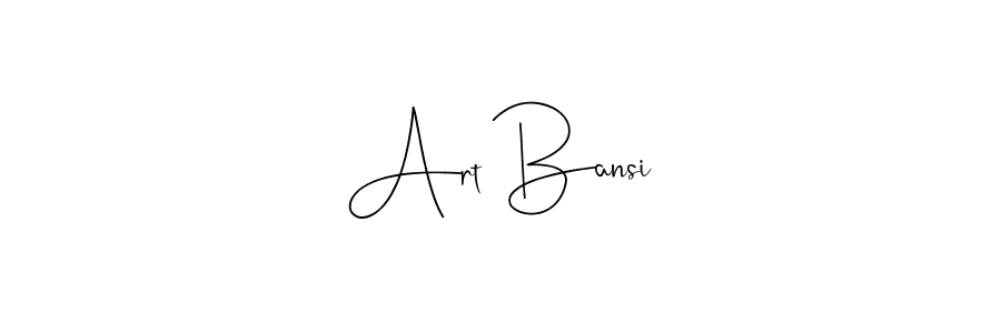 The best way (Andilay-7BmLP) to make a short signature is to pick only two or three words in your name. The name Art Bansi include a total of six letters. For converting this name. Art Bansi signature style 4 images and pictures png