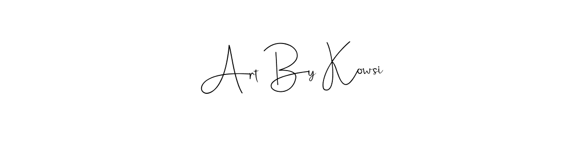 The best way (Andilay-7BmLP) to make a short signature is to pick only two or three words in your name. The name Art By Kowsi include a total of six letters. For converting this name. Art By Kowsi signature style 4 images and pictures png