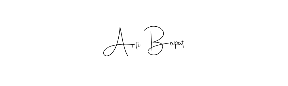 Make a short Arti Bapat signature style. Manage your documents anywhere anytime using Andilay-7BmLP. Create and add eSignatures, submit forms, share and send files easily. Arti Bapat signature style 4 images and pictures png