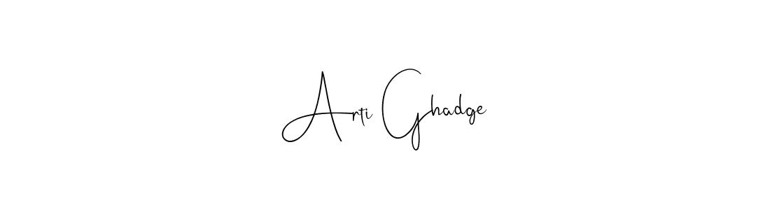 Make a beautiful signature design for name Arti Ghadge. With this signature (Andilay-7BmLP) style, you can create a handwritten signature for free. Arti Ghadge signature style 4 images and pictures png