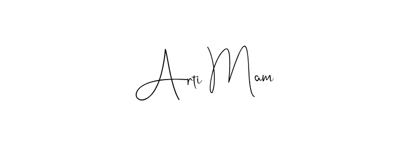 Create a beautiful signature design for name Arti Mam. With this signature (Andilay-7BmLP) fonts, you can make a handwritten signature for free. Arti Mam signature style 4 images and pictures png