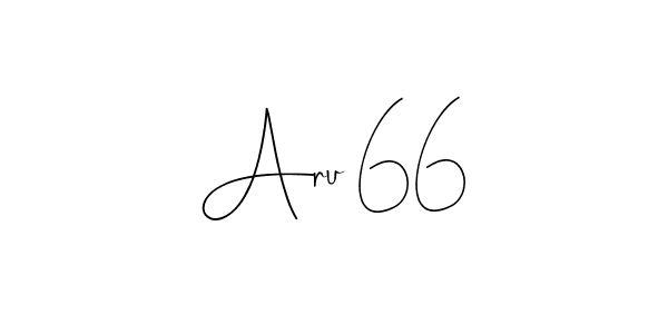 Design your own signature with our free online signature maker. With this signature software, you can create a handwritten (Andilay-7BmLP) signature for name Aru 66. Aru 66 signature style 4 images and pictures png