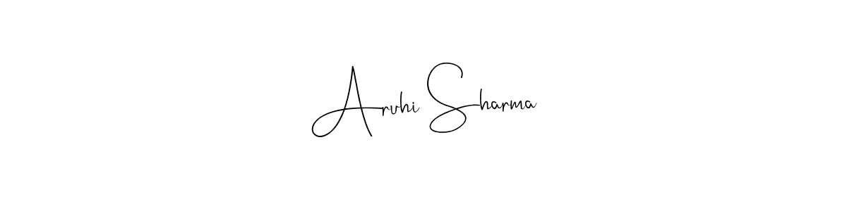You should practise on your own different ways (Andilay-7BmLP) to write your name (Aruhi Sharma) in signature. don't let someone else do it for you. Aruhi Sharma signature style 4 images and pictures png
