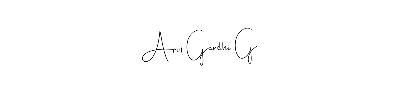 The best way (Andilay-7BmLP) to make a short signature is to pick only two or three words in your name. The name Arul Gandhi G include a total of six letters. For converting this name. Arul Gandhi G signature style 4 images and pictures png