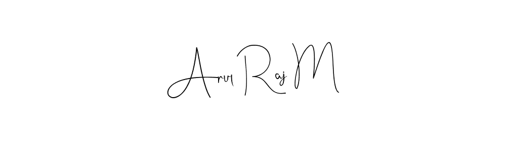 It looks lik you need a new signature style for name Arul Raj M. Design unique handwritten (Andilay-7BmLP) signature with our free signature maker in just a few clicks. Arul Raj M signature style 4 images and pictures png