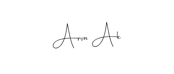 Arun Ak stylish signature style. Best Handwritten Sign (Andilay-7BmLP) for my name. Handwritten Signature Collection Ideas for my name Arun Ak. Arun Ak signature style 4 images and pictures png