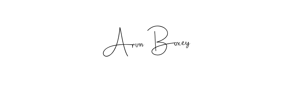 Make a beautiful signature design for name Arun Boxey. With this signature (Andilay-7BmLP) style, you can create a handwritten signature for free. Arun Boxey signature style 4 images and pictures png