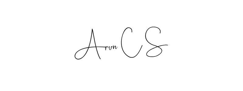 You should practise on your own different ways (Andilay-7BmLP) to write your name (Arun C S) in signature. don't let someone else do it for you. Arun C S signature style 4 images and pictures png