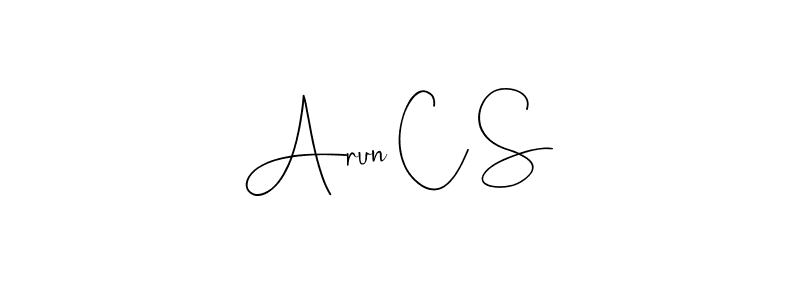 Create a beautiful signature design for name Arun C S. With this signature (Andilay-7BmLP) fonts, you can make a handwritten signature for free. Arun C S signature style 4 images and pictures png