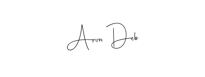 Also we have Arun Deb name is the best signature style. Create professional handwritten signature collection using Andilay-7BmLP autograph style. Arun Deb signature style 4 images and pictures png