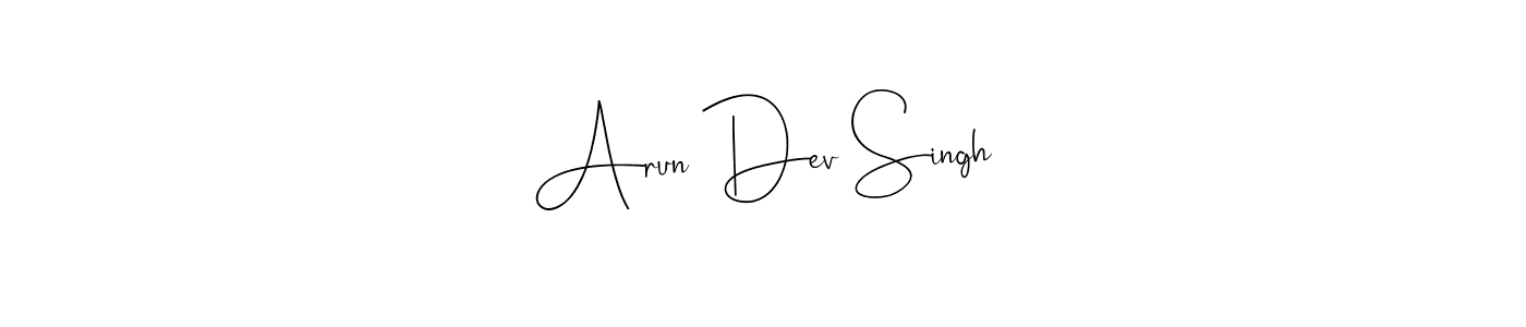 Use a signature maker to create a handwritten signature online. With this signature software, you can design (Andilay-7BmLP) your own signature for name Arun Dev Singh. Arun Dev Singh signature style 4 images and pictures png