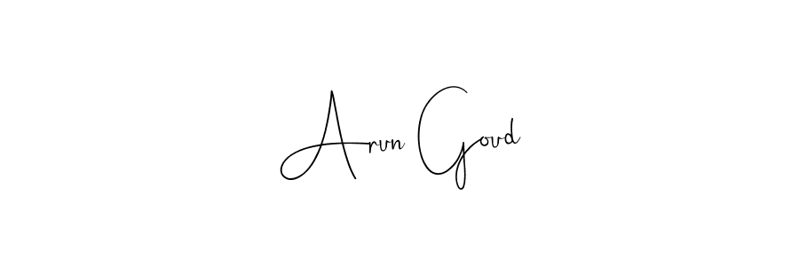 Andilay-7BmLP is a professional signature style that is perfect for those who want to add a touch of class to their signature. It is also a great choice for those who want to make their signature more unique. Get Arun Goud name to fancy signature for free. Arun Goud signature style 4 images and pictures png