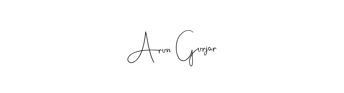 The best way (Andilay-7BmLP) to make a short signature is to pick only two or three words in your name. The name Arun Gurjar include a total of six letters. For converting this name. Arun Gurjar signature style 4 images and pictures png