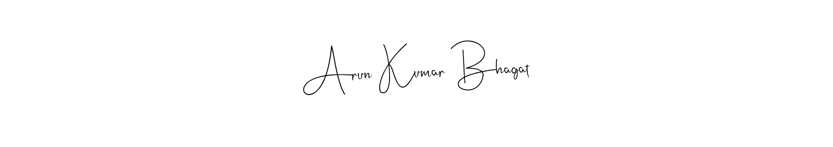 if you are searching for the best signature style for your name Arun Kumar Bhagat. so please give up your signature search. here we have designed multiple signature styles  using Andilay-7BmLP. Arun Kumar Bhagat signature style 4 images and pictures png