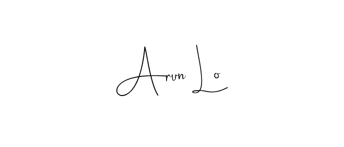 Arun Lo stylish signature style. Best Handwritten Sign (Andilay-7BmLP) for my name. Handwritten Signature Collection Ideas for my name Arun Lo. Arun Lo signature style 4 images and pictures png