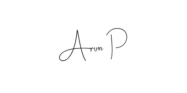 How to make Arun P signature? Andilay-7BmLP is a professional autograph style. Create handwritten signature for Arun P name. Arun P signature style 4 images and pictures png