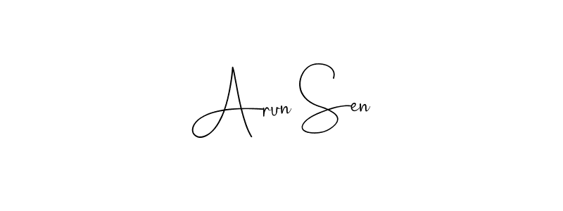 How to make Arun Sen signature? Andilay-7BmLP is a professional autograph style. Create handwritten signature for Arun Sen name. Arun Sen signature style 4 images and pictures png