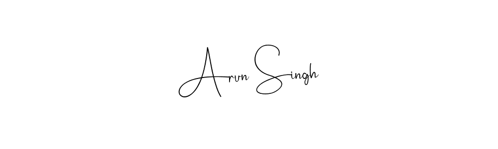 You should practise on your own different ways (Andilay-7BmLP) to write your name (Arun Singh) in signature. don't let someone else do it for you. Arun Singh signature style 4 images and pictures png