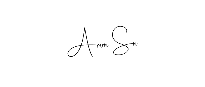 Use a signature maker to create a handwritten signature online. With this signature software, you can design (Andilay-7BmLP) your own signature for name Arun Sn. Arun Sn signature style 4 images and pictures png