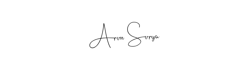 Make a beautiful signature design for name Arun Surya. Use this online signature maker to create a handwritten signature for free. Arun Surya signature style 4 images and pictures png