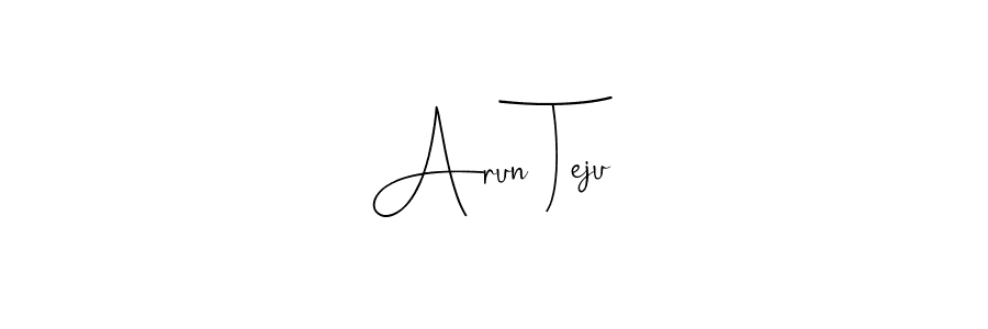 Make a beautiful signature design for name Arun Teju. With this signature (Andilay-7BmLP) style, you can create a handwritten signature for free. Arun Teju signature style 4 images and pictures png