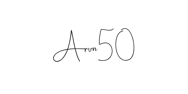 The best way (Andilay-7BmLP) to make a short signature is to pick only two or three words in your name. The name Arun50 include a total of six letters. For converting this name. Arun50 signature style 4 images and pictures png