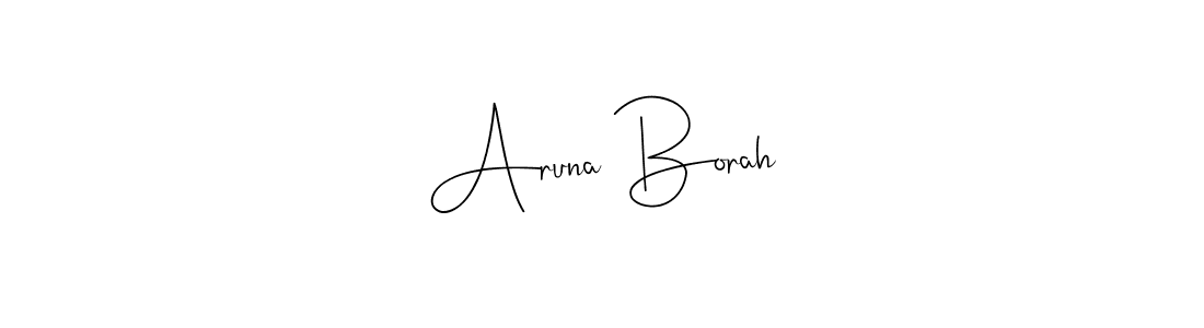 Also we have Aruna Borah name is the best signature style. Create professional handwritten signature collection using Andilay-7BmLP autograph style. Aruna Borah signature style 4 images and pictures png