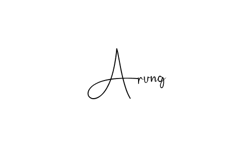 You should practise on your own different ways (Andilay-7BmLP) to write your name (Arung) in signature. don't let someone else do it for you. Arung signature style 4 images and pictures png