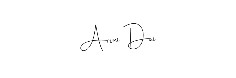 Similarly Andilay-7BmLP is the best handwritten signature design. Signature creator online .You can use it as an online autograph creator for name Aruni Dai. Aruni Dai signature style 4 images and pictures png