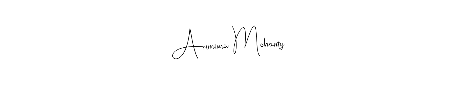 Andilay-7BmLP is a professional signature style that is perfect for those who want to add a touch of class to their signature. It is also a great choice for those who want to make their signature more unique. Get Arunima Mohanty name to fancy signature for free. Arunima Mohanty signature style 4 images and pictures png