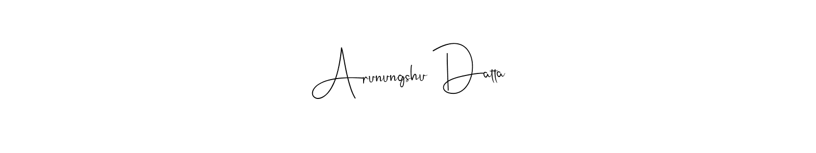 Andilay-7BmLP is a professional signature style that is perfect for those who want to add a touch of class to their signature. It is also a great choice for those who want to make their signature more unique. Get Arunungshu Datta name to fancy signature for free. Arunungshu Datta signature style 4 images and pictures png