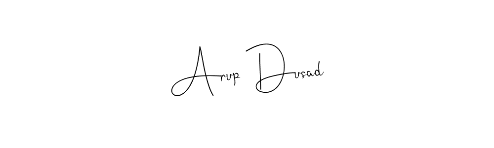 How to make Arup Dusad name signature. Use Andilay-7BmLP style for creating short signs online. This is the latest handwritten sign. Arup Dusad signature style 4 images and pictures png