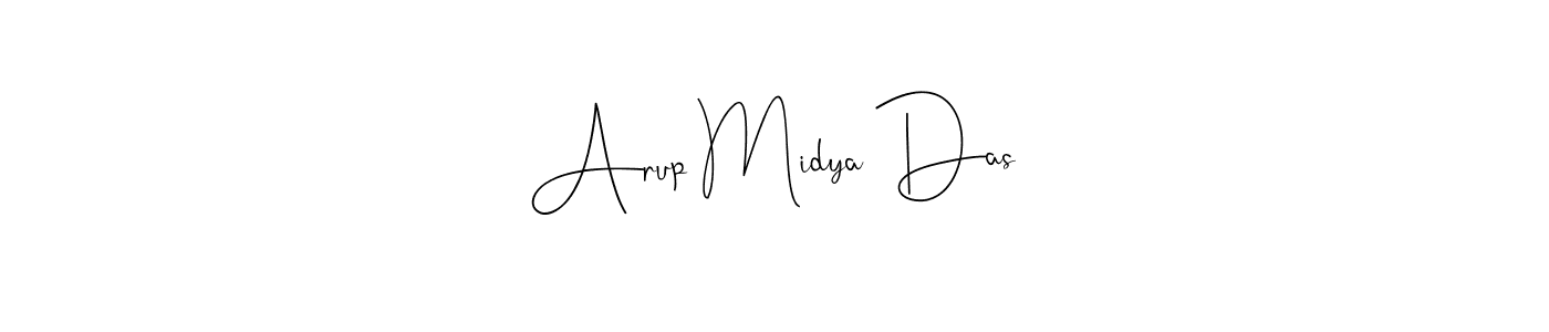 How to make Arup Midya Das name signature. Use Andilay-7BmLP style for creating short signs online. This is the latest handwritten sign. Arup Midya Das signature style 4 images and pictures png