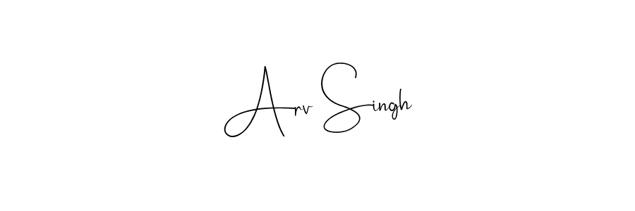 Design your own signature with our free online signature maker. With this signature software, you can create a handwritten (Andilay-7BmLP) signature for name Arv Singh. Arv Singh signature style 4 images and pictures png