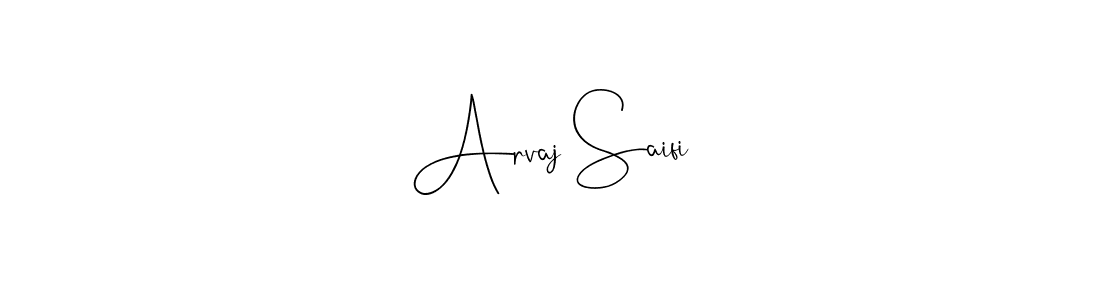 Andilay-7BmLP is a professional signature style that is perfect for those who want to add a touch of class to their signature. It is also a great choice for those who want to make their signature more unique. Get Arvaj Saifi name to fancy signature for free. Arvaj Saifi signature style 4 images and pictures png