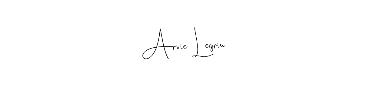 How to make Arvie Legria name signature. Use Andilay-7BmLP style for creating short signs online. This is the latest handwritten sign. Arvie Legria signature style 4 images and pictures png