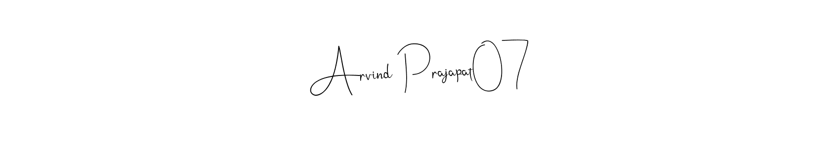 You can use this online signature creator to create a handwritten signature for the name Arvind Prajapat07. This is the best online autograph maker. Arvind Prajapat07 signature style 4 images and pictures png