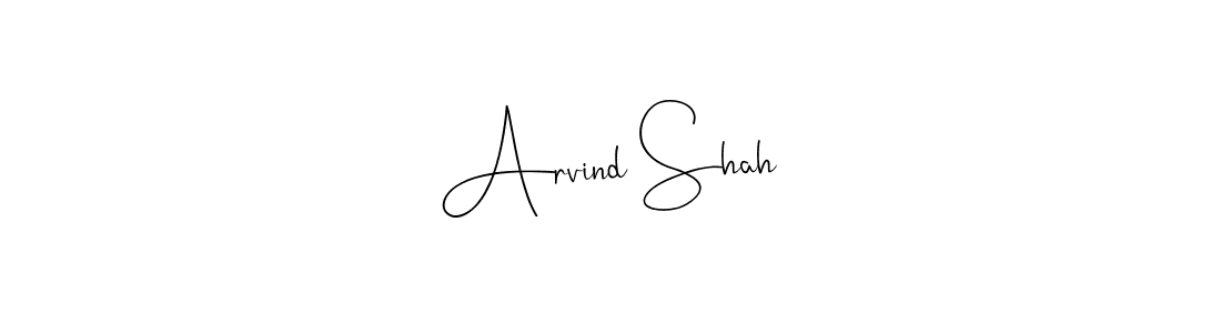 Make a beautiful signature design for name Arvind Shah. With this signature (Andilay-7BmLP) style, you can create a handwritten signature for free. Arvind Shah signature style 4 images and pictures png