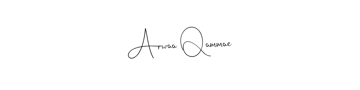 Create a beautiful signature design for name Arwaa Qammae. With this signature (Andilay-7BmLP) fonts, you can make a handwritten signature for free. Arwaa Qammae signature style 4 images and pictures png